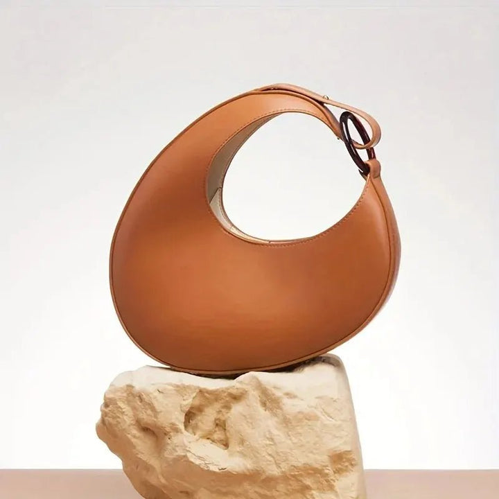 Minimalist Oval Shoulder Bag Stylish Solid Color Handbag - GirlnamedParis