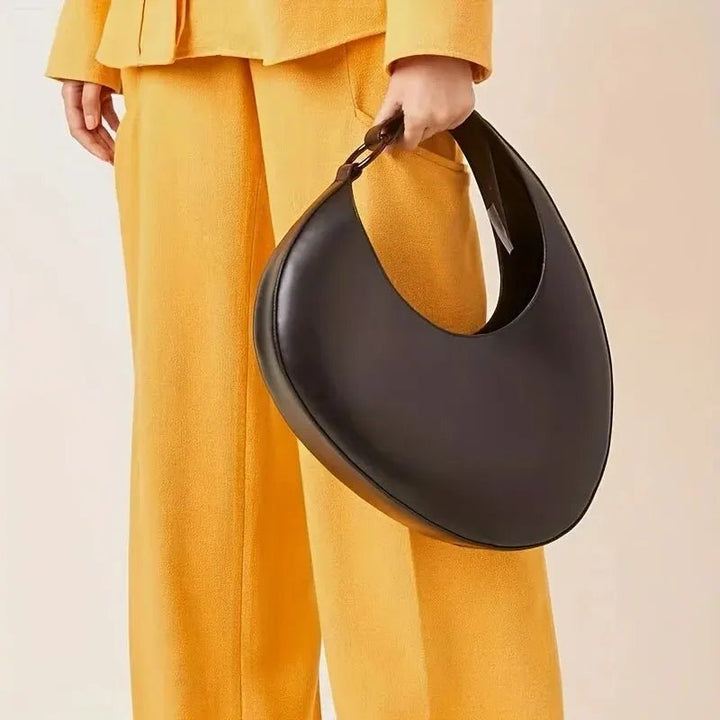 Minimalist Oval Shoulder Bag Stylish Solid Color Handbag - GirlnamedParis
