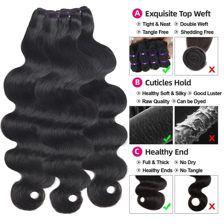 Natural Body Wave Hair Bundles for Black Women - GirlnamedParis