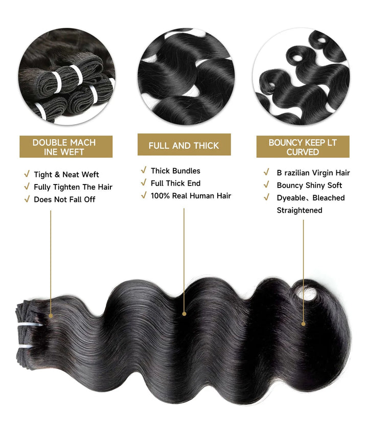 Natural Body Wave Hair Bundles for Black Women - GirlnamedParis