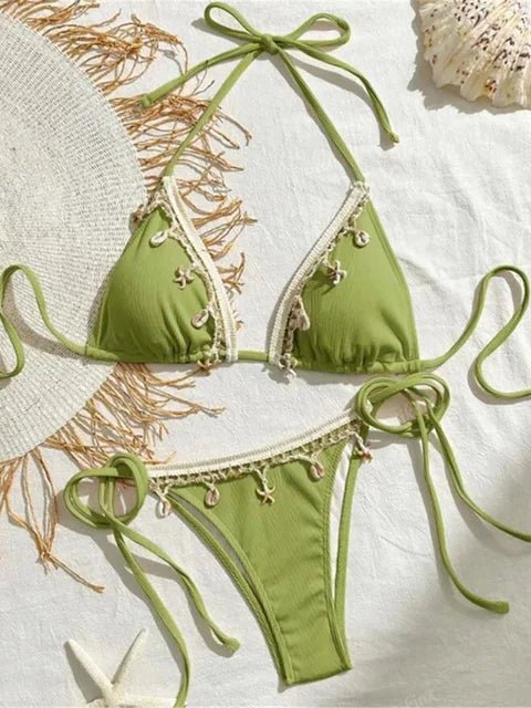 Nuevo Bikini Brasileño Halter Traje de Baño de Dos Piezas - GirlnamedParis