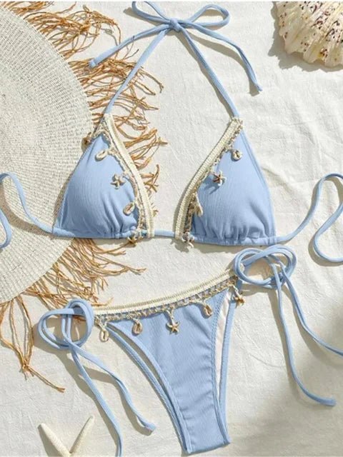 Nuevo Bikini Brasileño Halter Traje de Baño de Dos Piezas - GirlnamedParis