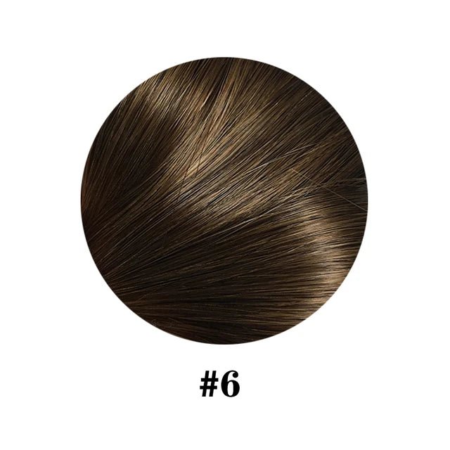 Premium 4 Brown Double Weft Human Hair ClipIn Extensions - GirlnamedParis