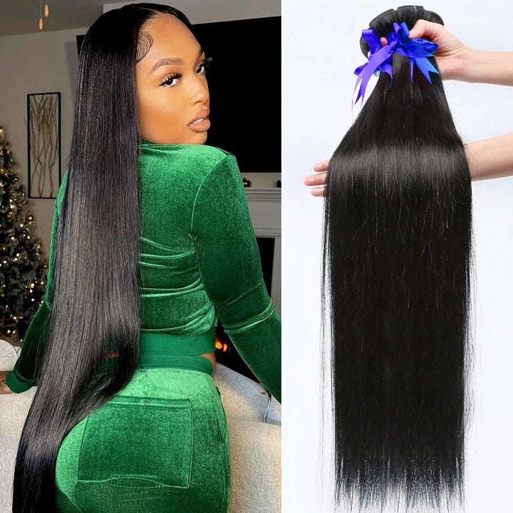 Premium Brazilian Remy Straight Hair Bundles 100 Human - GirlnamedParis