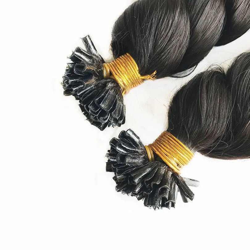 Remy Loose Wave U Tip Human Hair Extensions - GirlnamedParis