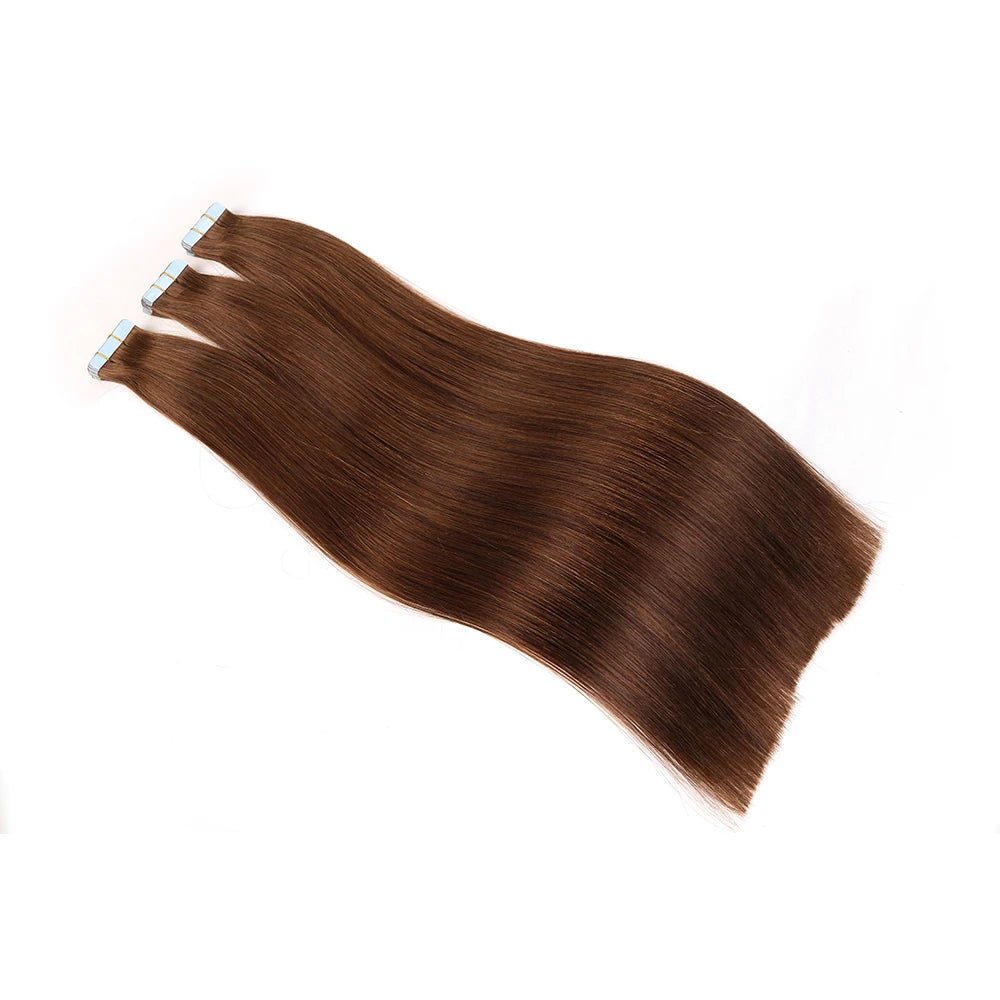 Seamless 20PCS 99J Brown TapeIn Hair Extensions - GirlnamedParis