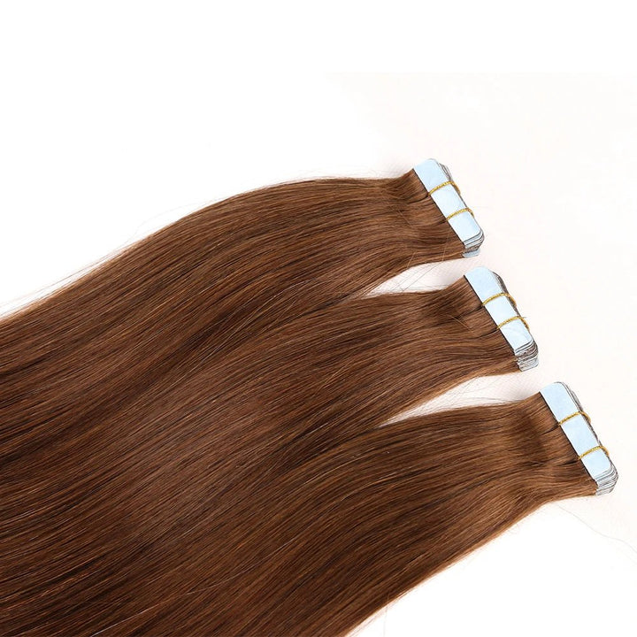 Seamless 20PCS 99J Brown TapeIn Hair Extensions - GirlnamedParis