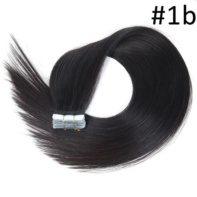 Seamless 20PCS 99J Brown TapeIn Hair Extensions - GirlnamedParis