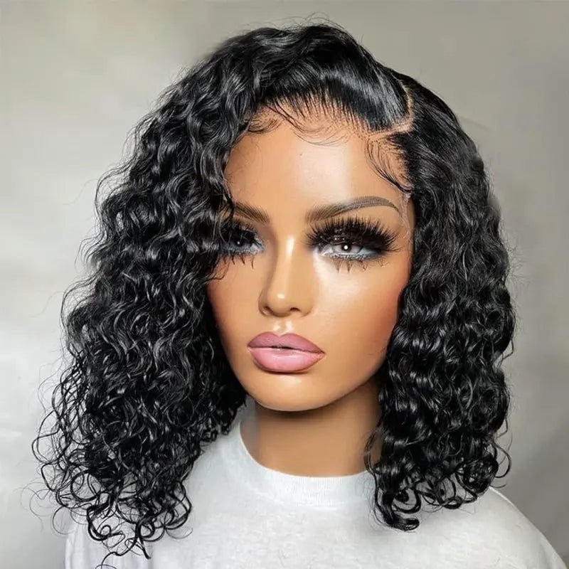 Short Curly Bob HD Lace Front Human Hair Wig - GirlnamedParis