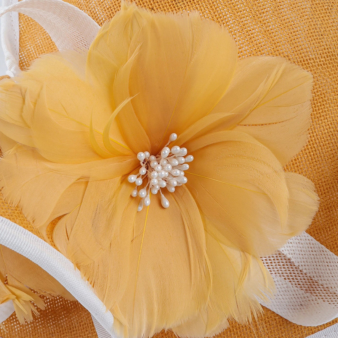 Unique Sinamay Flower Fascinator Perfect Wedding Derby Hat - GirlnamedParis