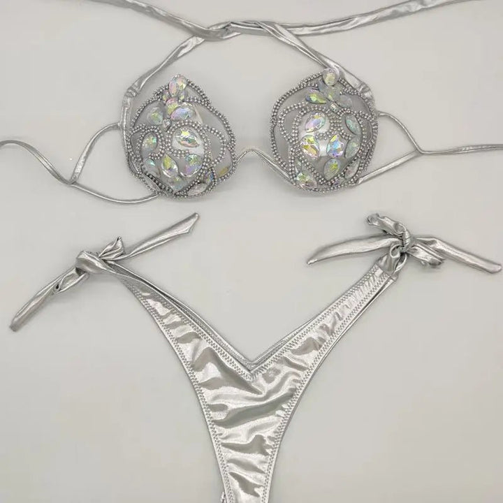 Venus Womens Sparkling Stone HollowOut Bikini Set - GirlnamedParis