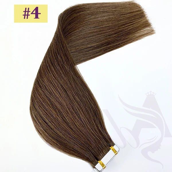 Virgin Brown Blonde Straight TapeIn Hair Extensions - GirlnamedParis