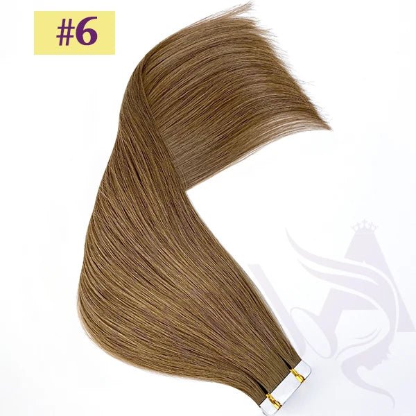 Virgin Brown Blonde Straight TapeIn Human Hair Extensions - GirlnamedParis