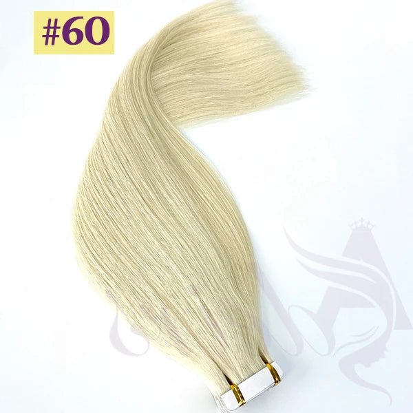 Virgin Brown Blonde Straight TapeIn Human Hair Extensions - GirlnamedParis