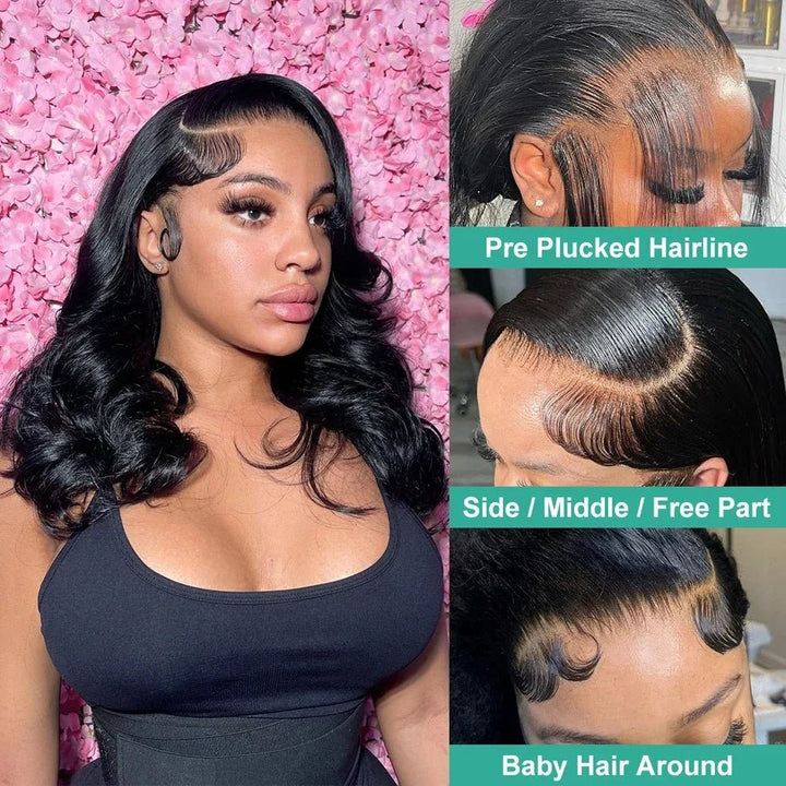 Wavy Bob Virgin Remy Human Hair Lace Wig 13x6 - GirlnamedParis