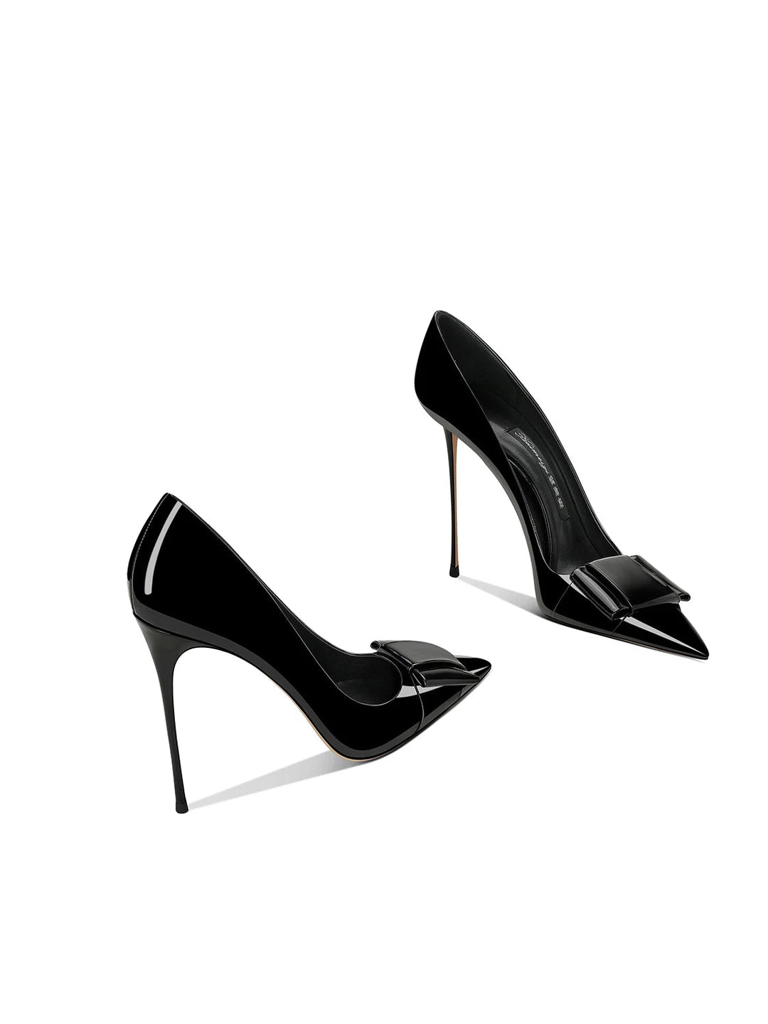 Womens Black Patent Leather Stiletto Heels Spring Collection - GirlnamedParis