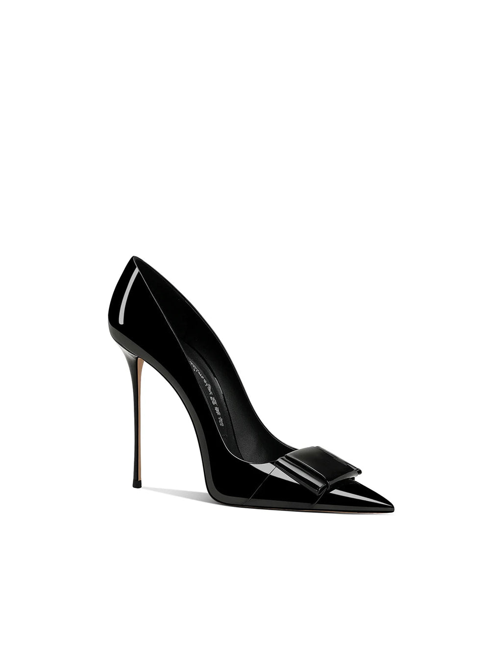 Womens Black Patent Leather Stiletto Heels Spring Collection - GirlnamedParis