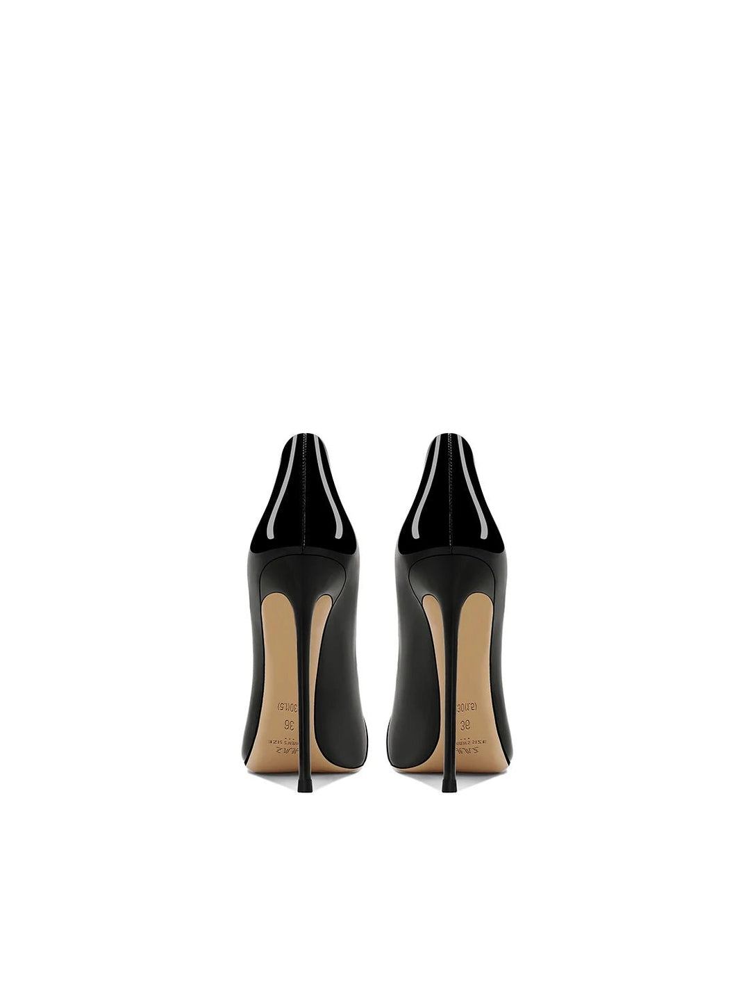 Womens Black Patent Leather Stiletto Heels Spring Collection - GirlnamedParis