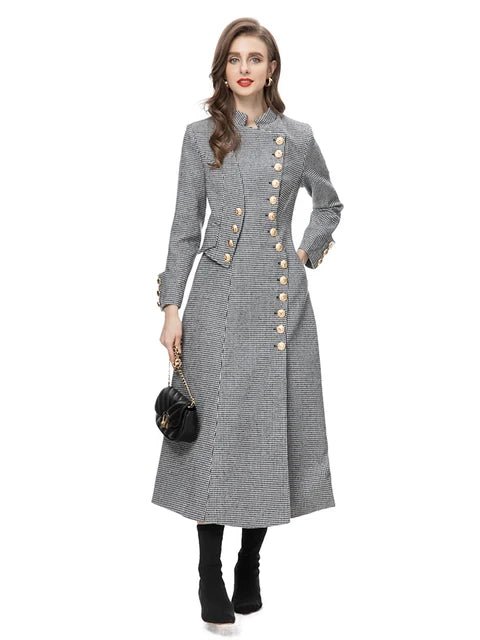 Womens Elegant Long Sleeve Coat Paris - Runway - GirlnamedParis