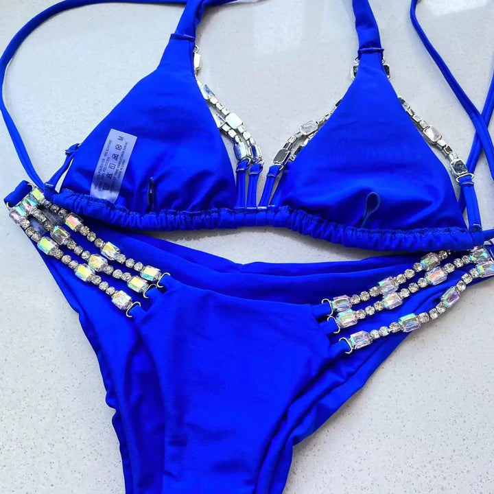 Womens Luxury Rhinestone Bikini Set 2023 Swimsuit - GirlnamedParis