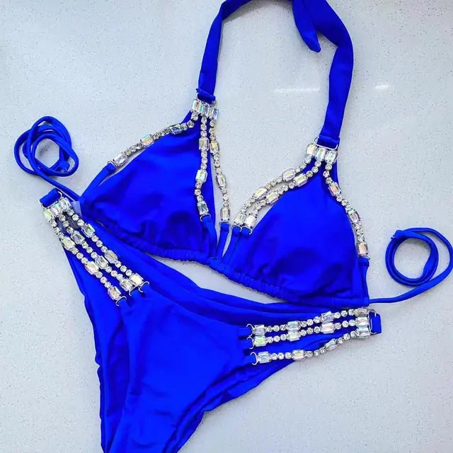 Womens Luxury Rhinestone Bikini Set 2023 Swimsuit - GirlnamedParis