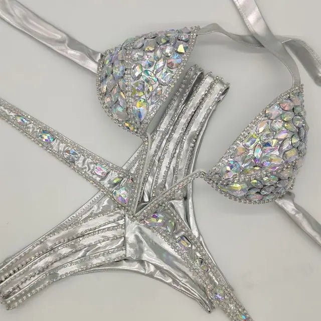 Womens Rhinestone VNeck Bikini Set Sexy 2020 Design - GirlnamedParis