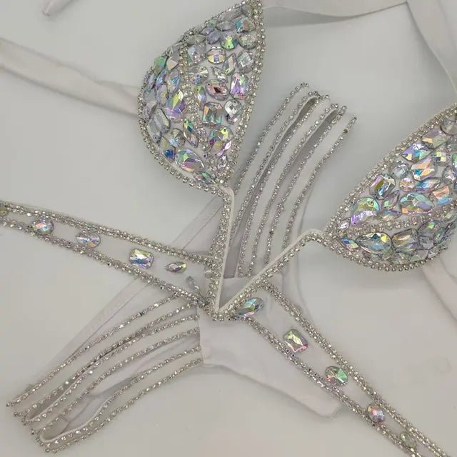 Womens Rhinestone VNeck Bikini Set Sexy 2020 Design - GirlnamedParis