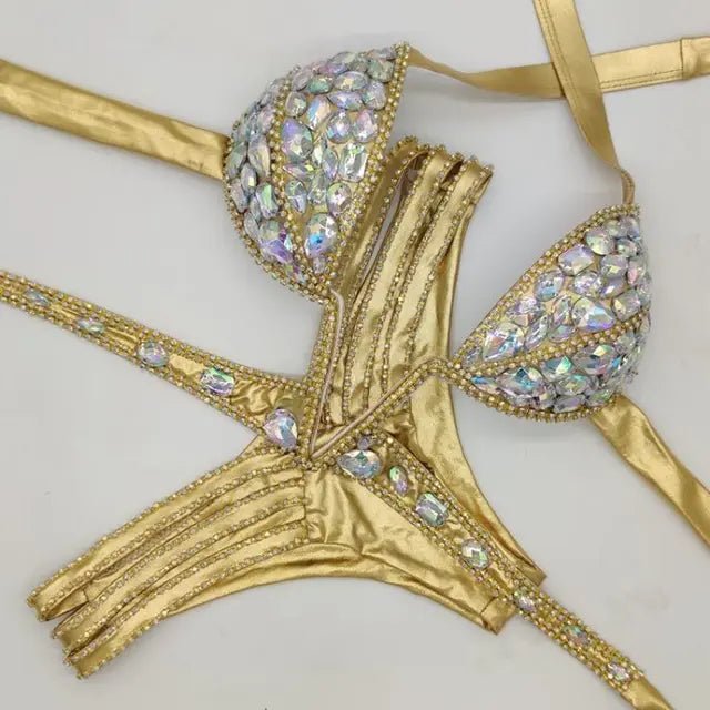 Womens Rhinestone VNeck Bikini Set Sexy 2020 Design - GirlnamedParis