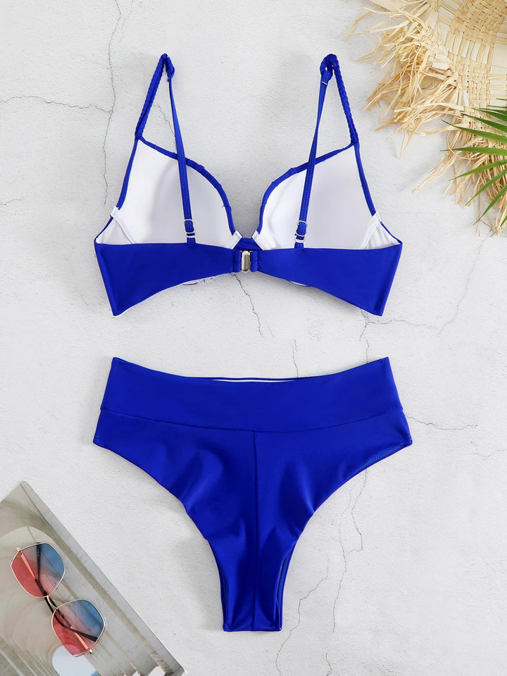 Womens Solid Color Strappy Micro Bikini Set 2024 Sale - GirlnamedParis