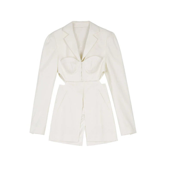 Womens White Blazer Paris - Luxury - GirlnamedParis